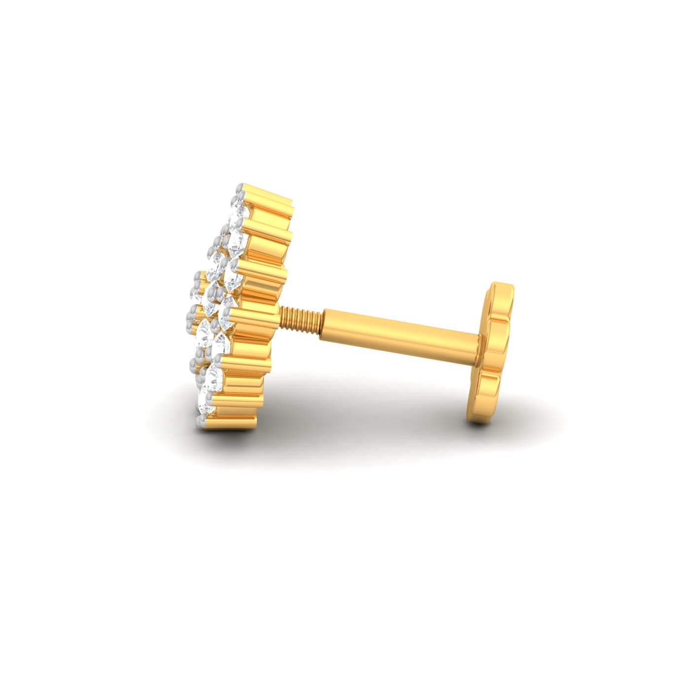 Cluster Halo Diamond Nose Pin