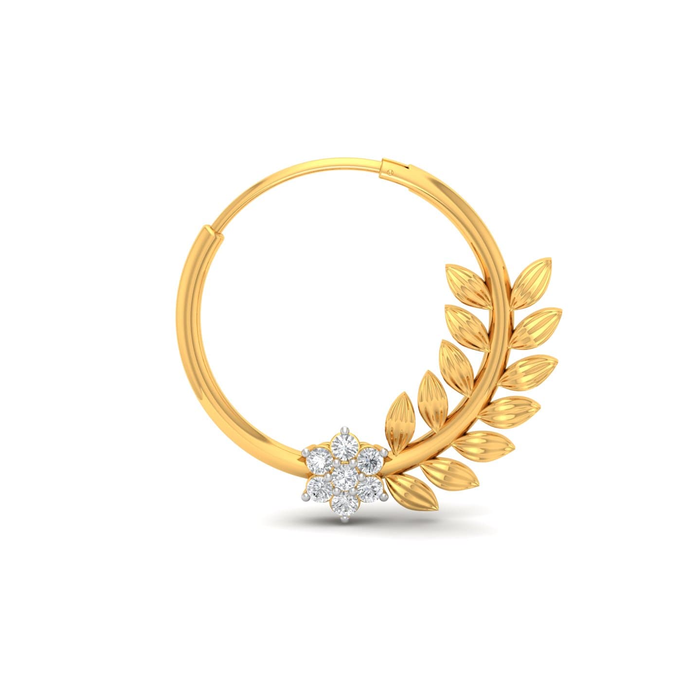Floral Punjabi Style Nose Ring