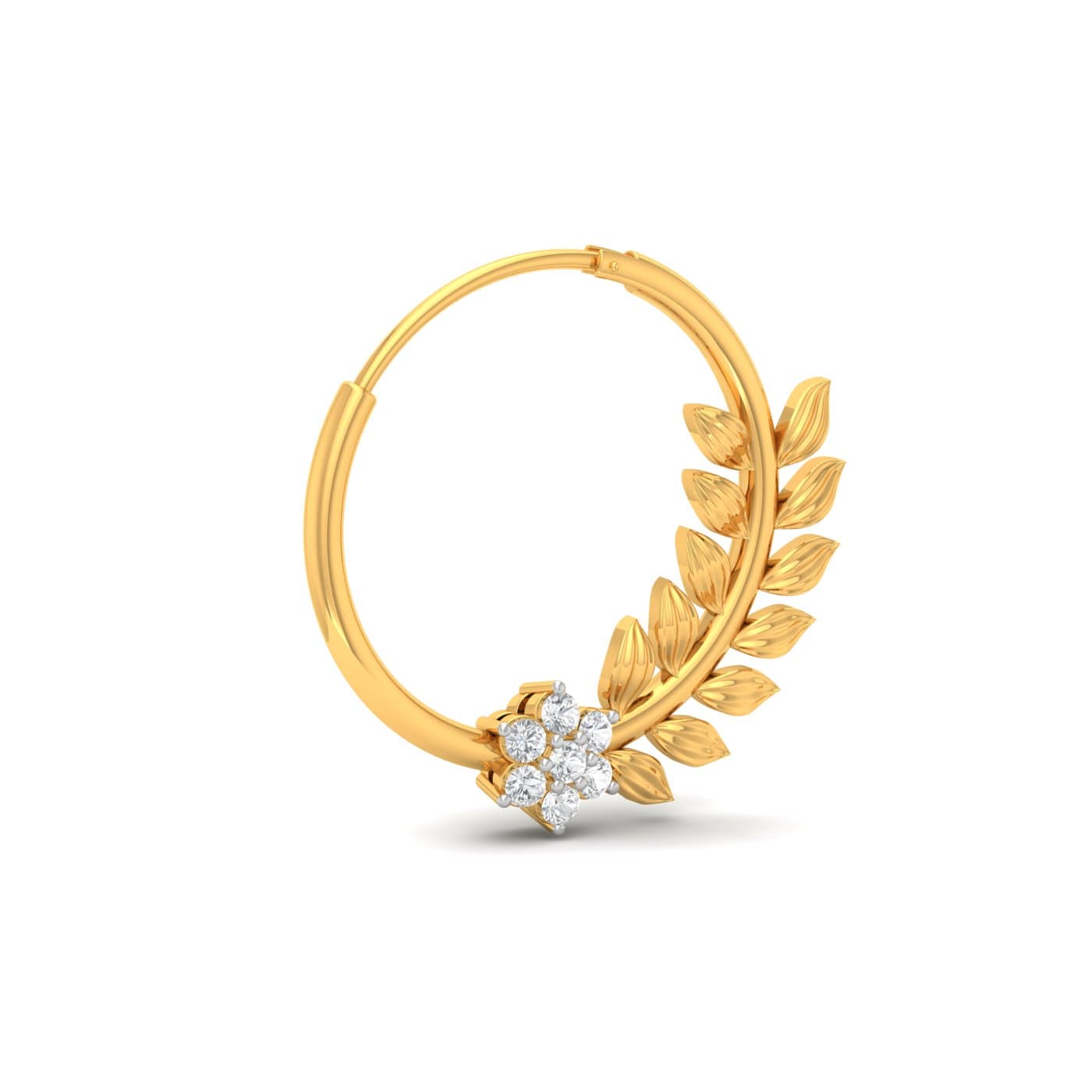 Floral Punjabi Style Nose Ring