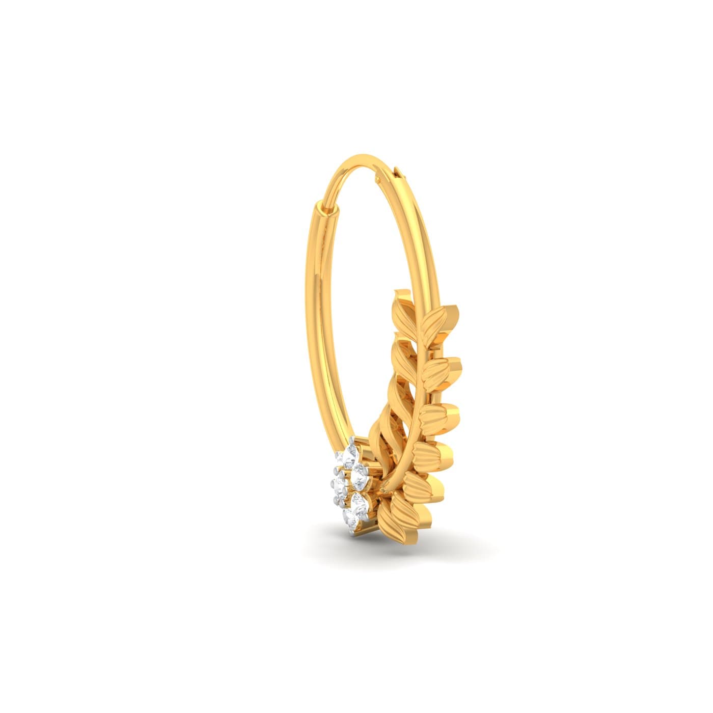 Floral Punjabi Style Nose Ring