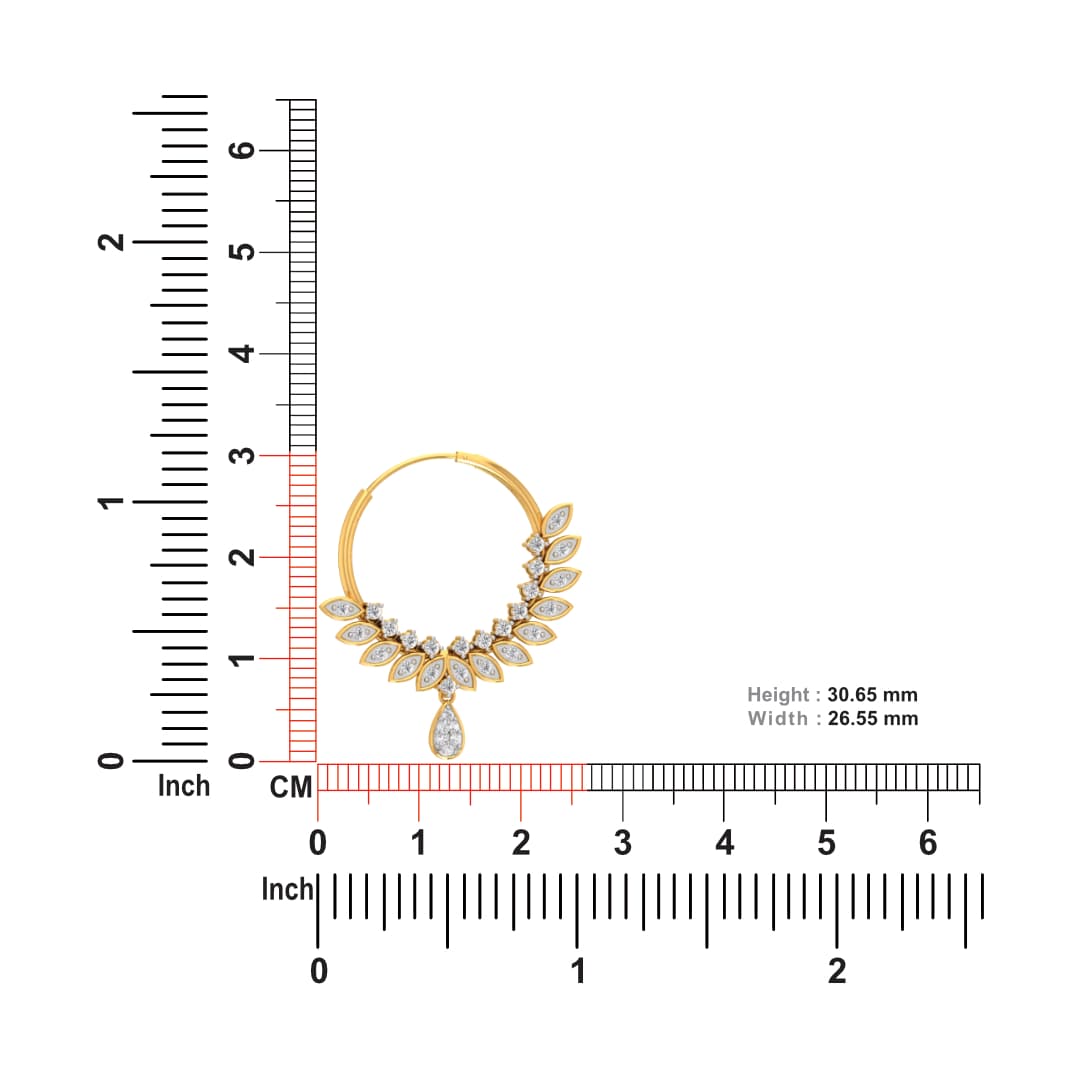 Drop Diamond South Nose Ring