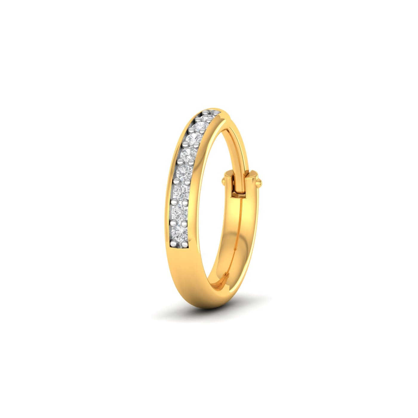 Bezel Setting Diamond Nose Ring