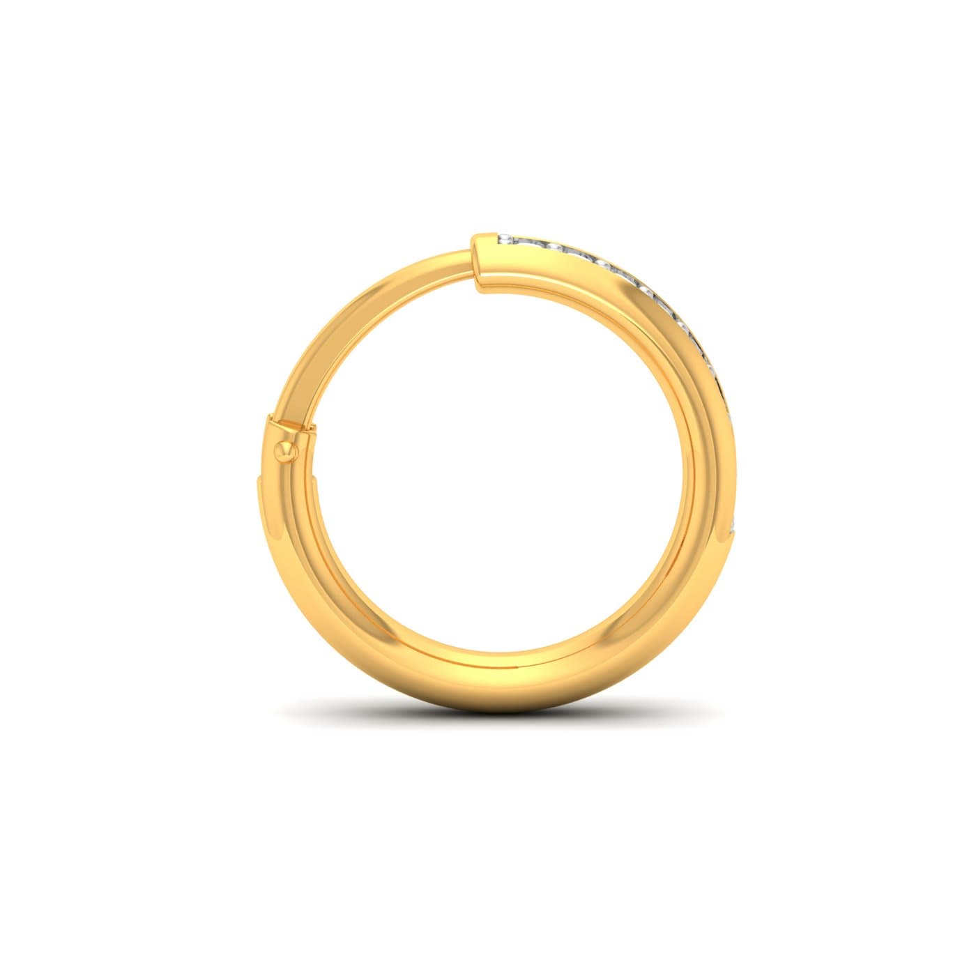 Bezel Setting Diamond Nose Ring