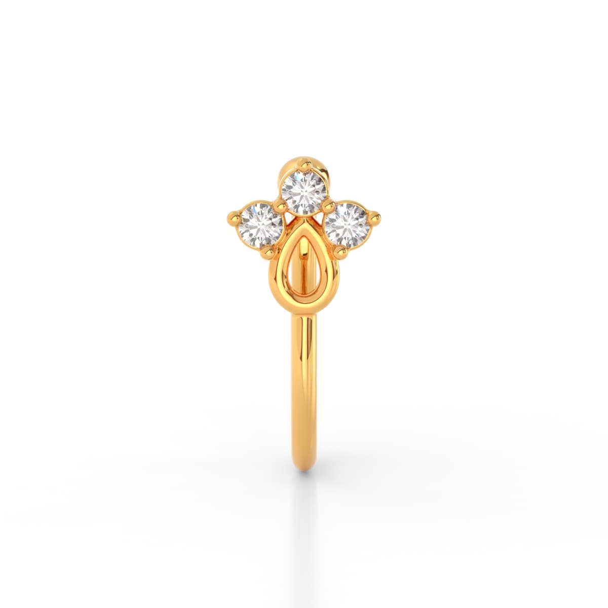 Tierce Diamond Non Piercing Nose Pin