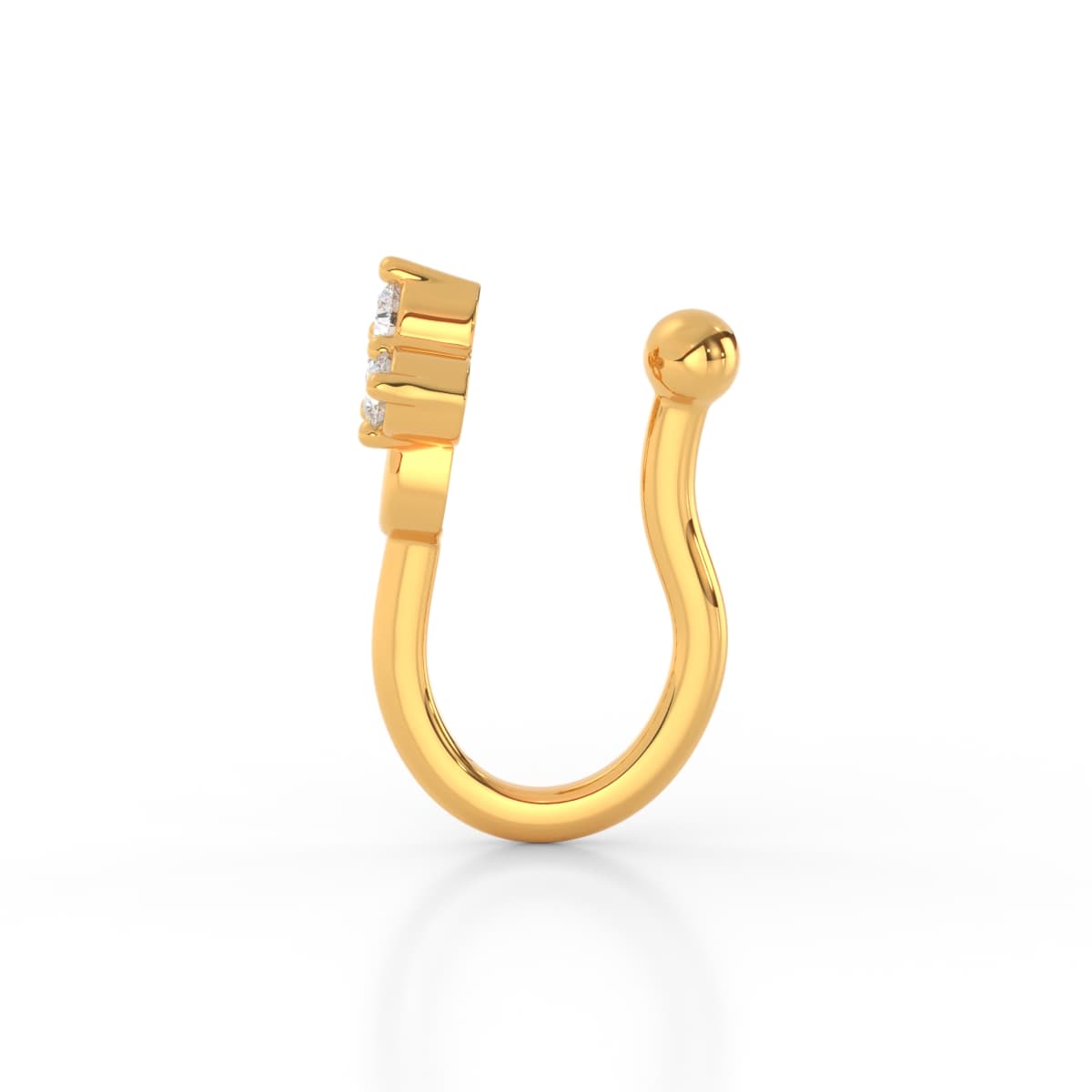 Tierce Diamond Non Piercing Nose Pin