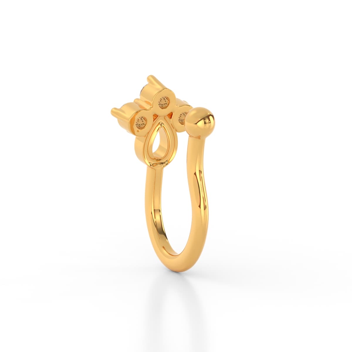 Tierce Diamond Non Piercing Nose Pin
