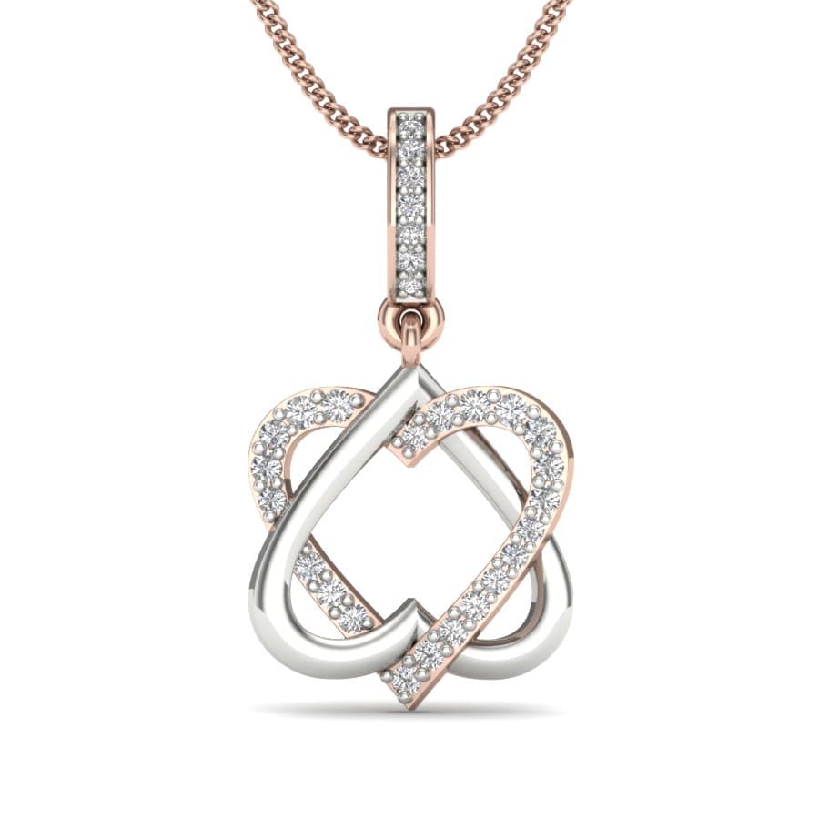 Joint Heart Diamond Pendant