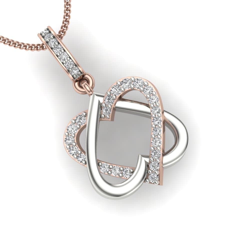 Joint Heart Diamond Pendant