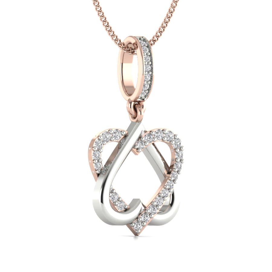 Joint Heart Diamond Pendant