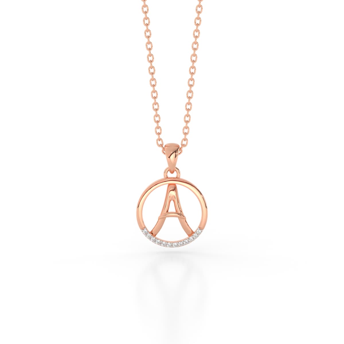 Frame A Shape Diamond Pendant