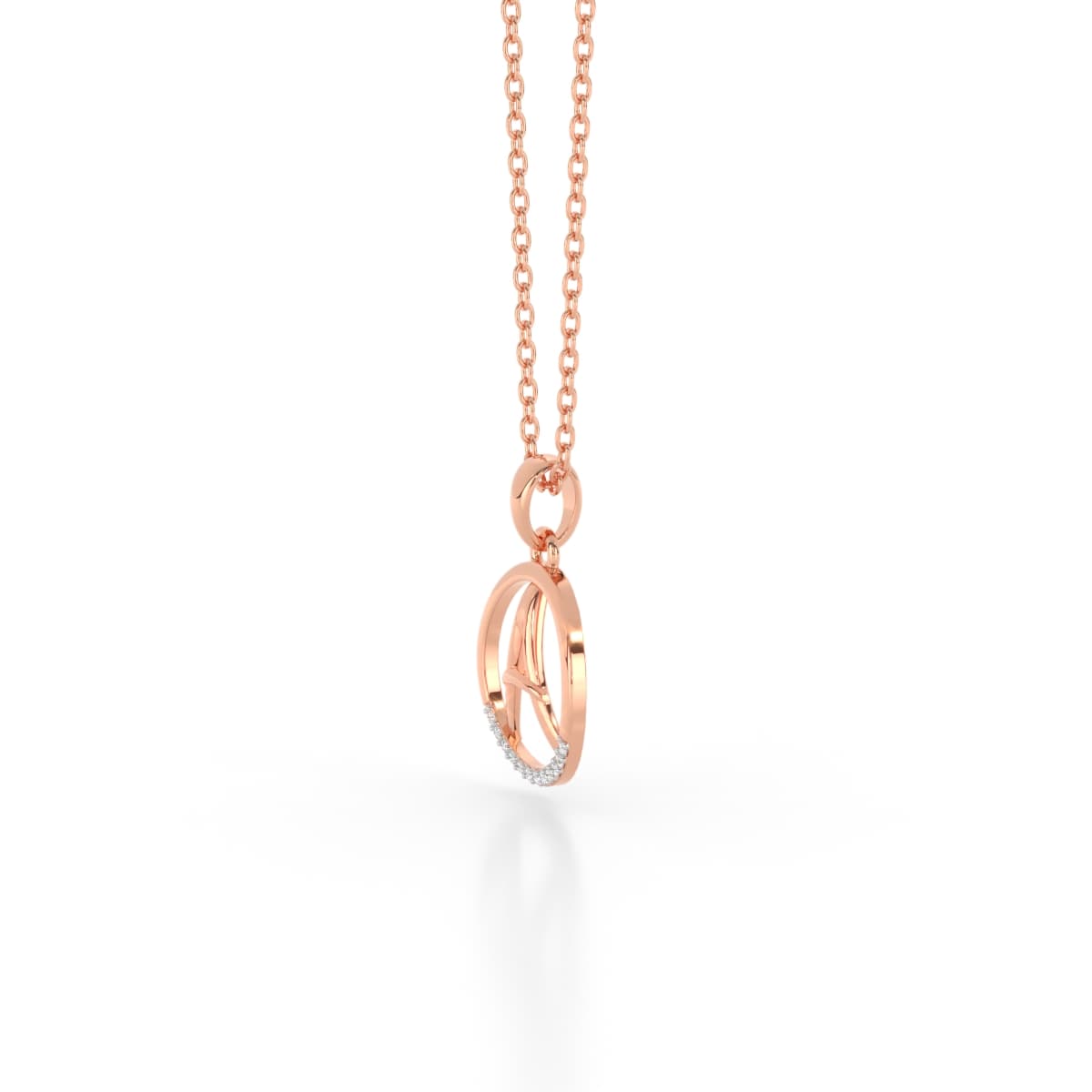 Frame A Shape Diamond Pendant