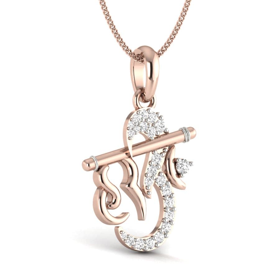 Om Diamond Pendant