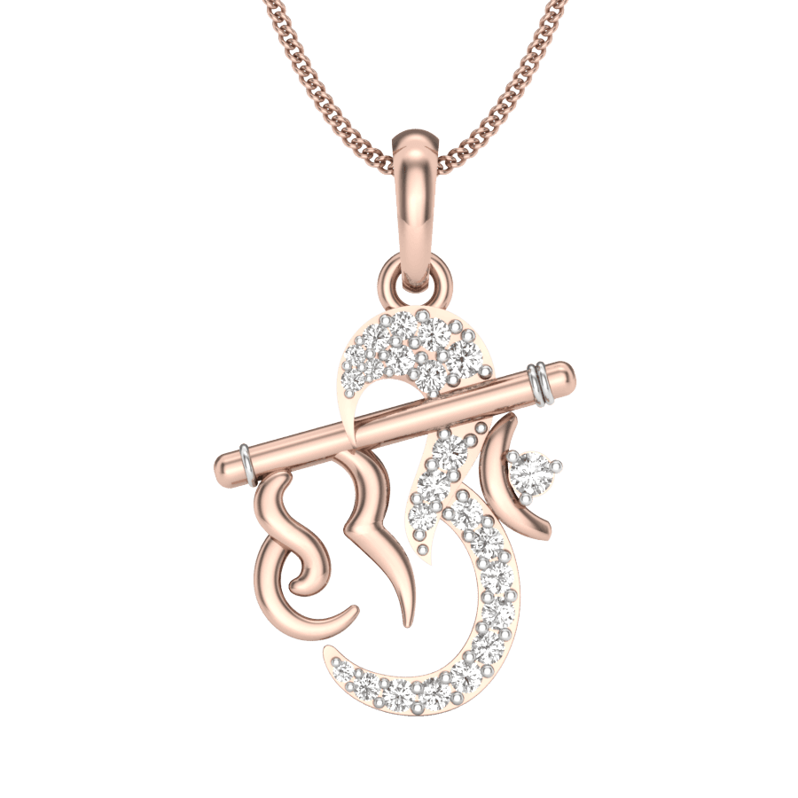 Om Diamond Pendant