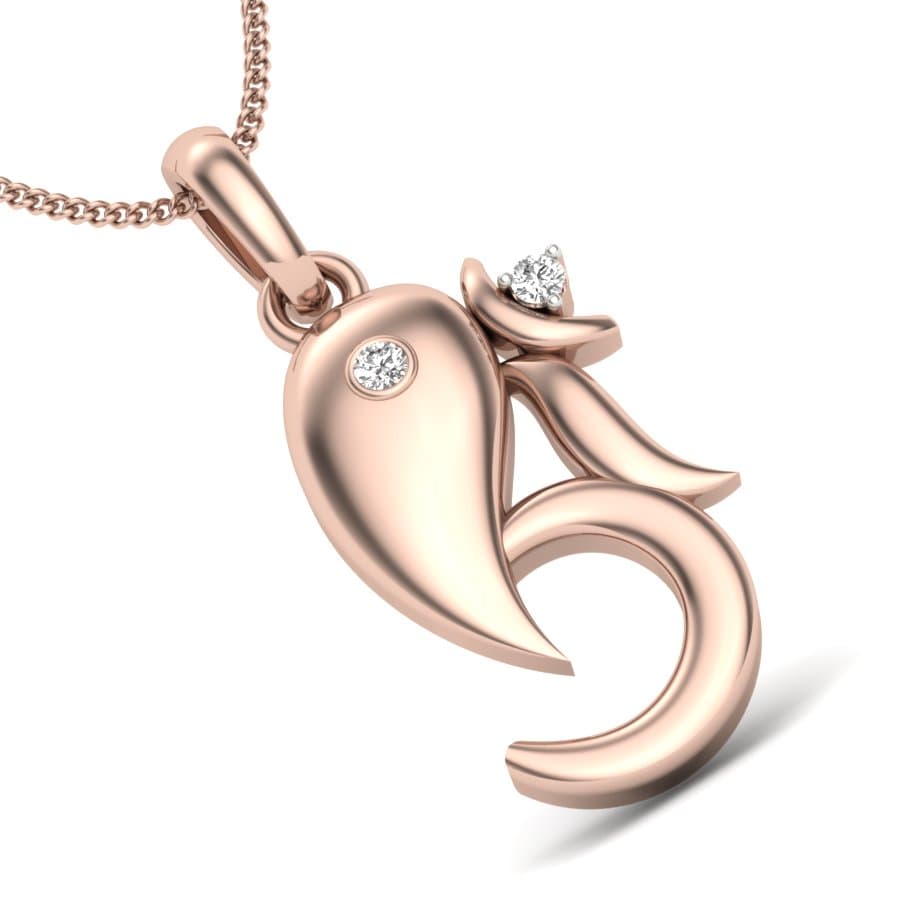 Om Eye Diamond Pendant
