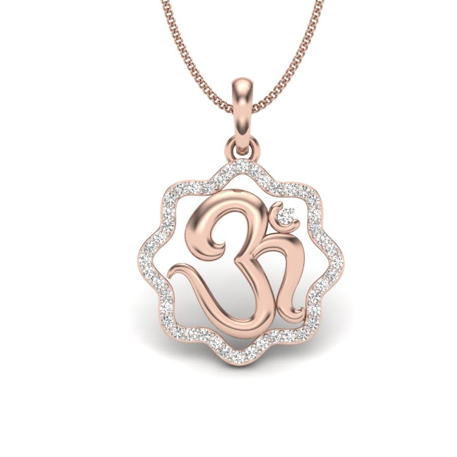 Frame Om Diamond Pendant