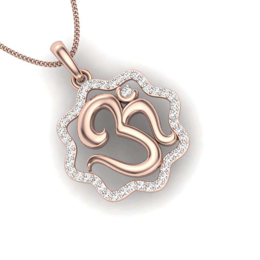 Frame Om Diamond Pendant