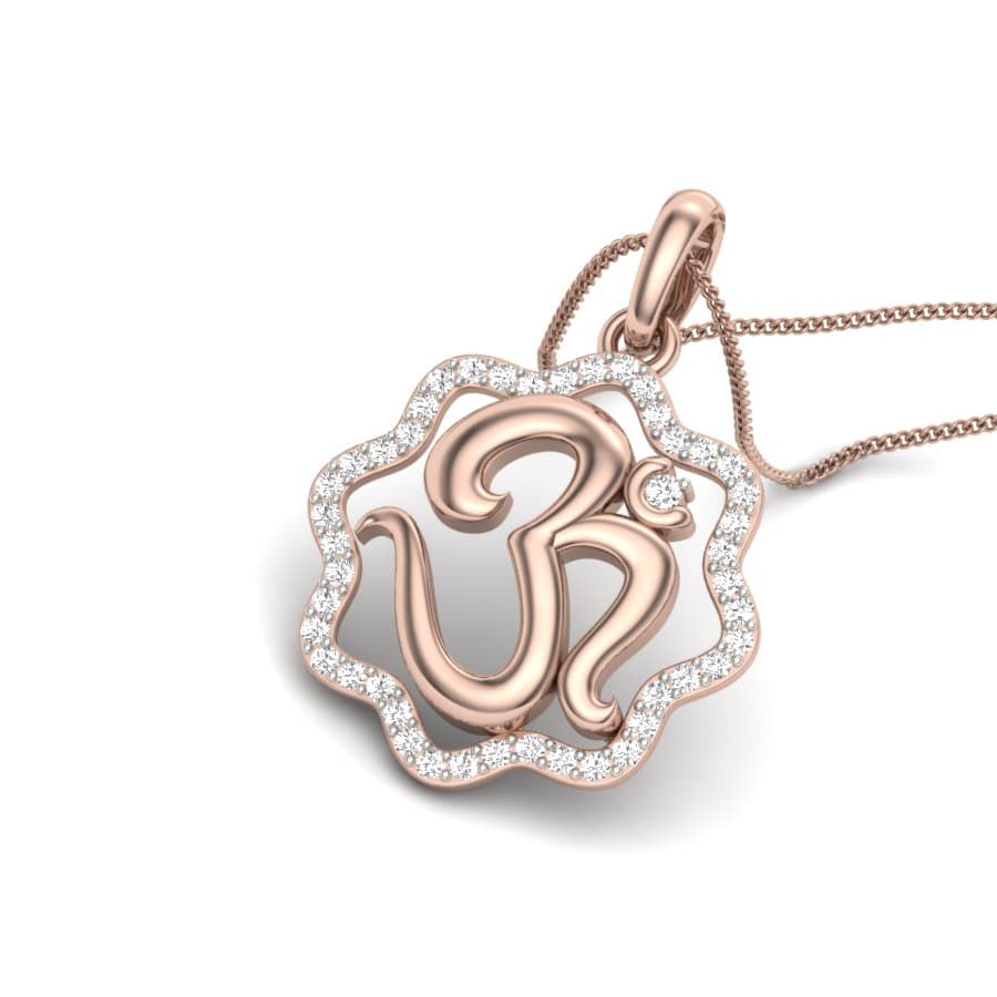 Frame Om Diamond Pendant