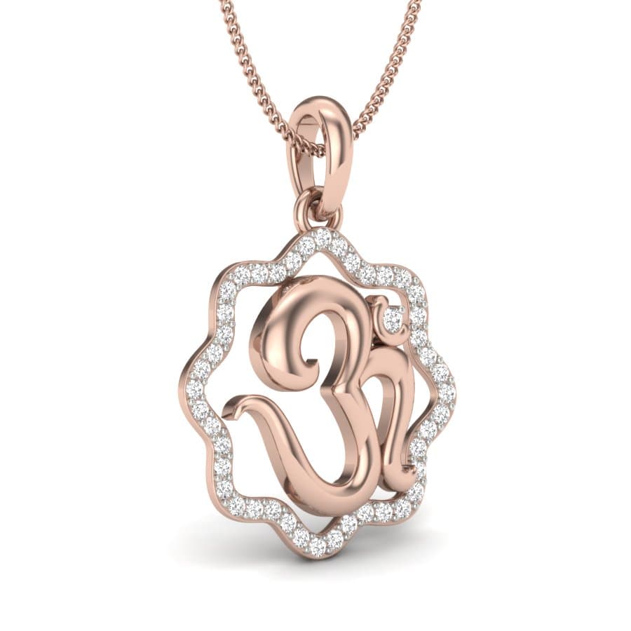 Frame Om Diamond Pendant