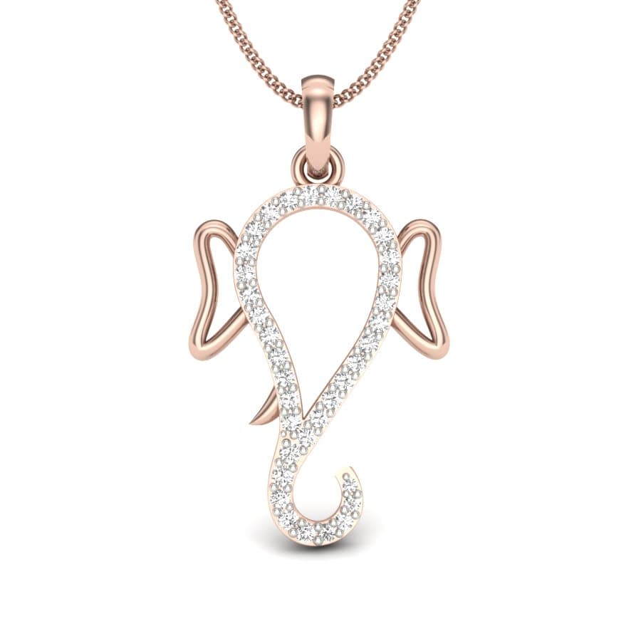 Durja Ganpati Om Diamond Pendant