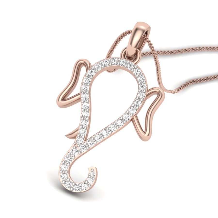 Durja Ganpati Om Diamond Pendant