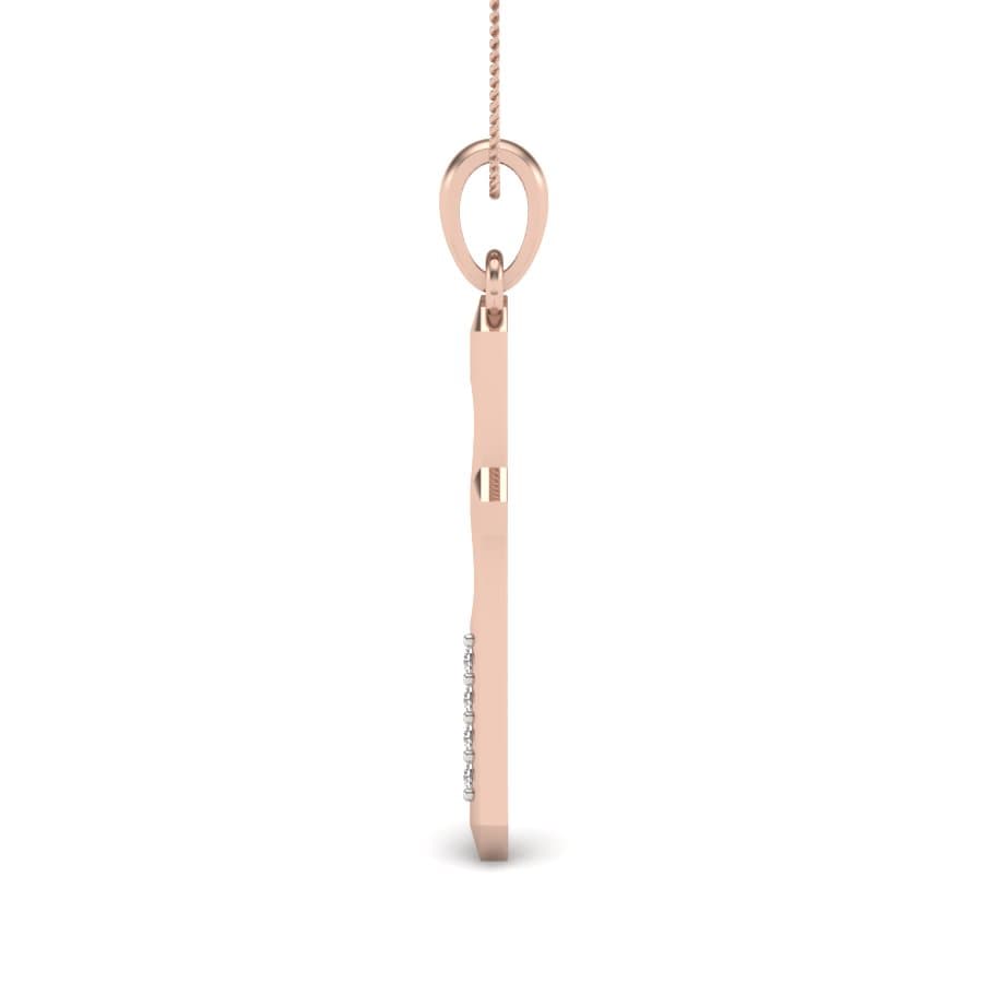 Petal Cross Diamond Pendant