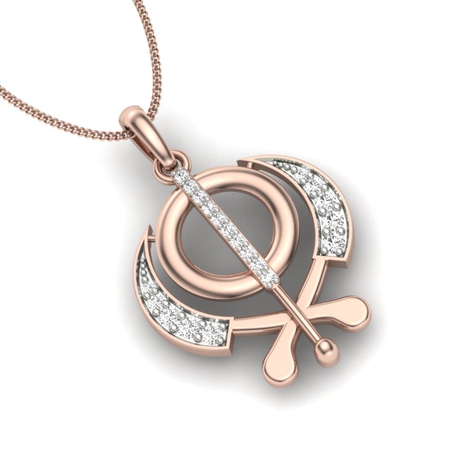 The Holy Khanda Eternal Diamond Pendant