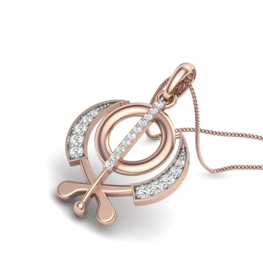 The Holy Khanda Eternal Diamond Pendant