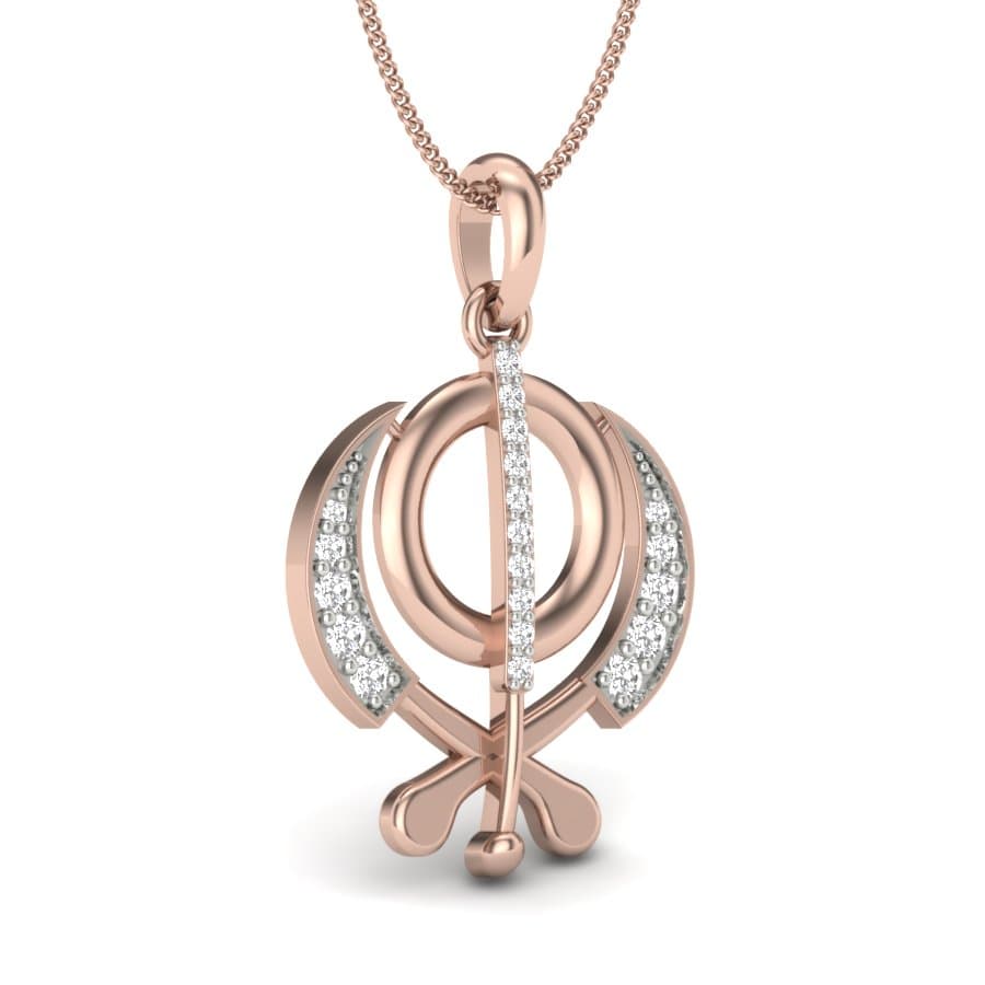 The Holy Khanda Eternal Diamond Pendant