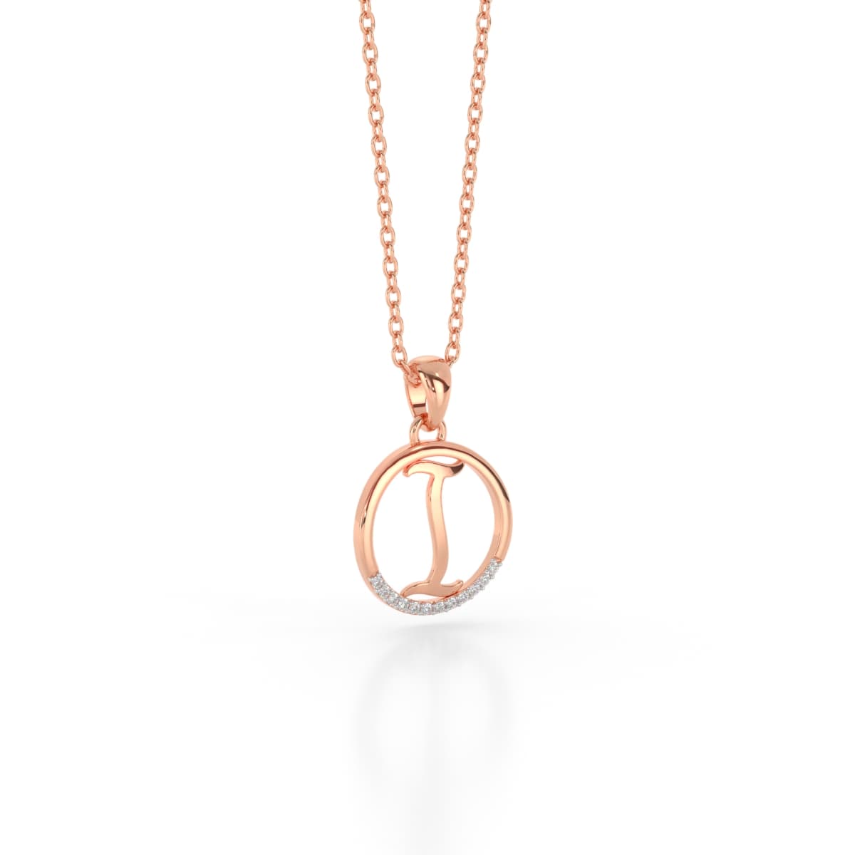 The U Alphabet Diamond Pendant