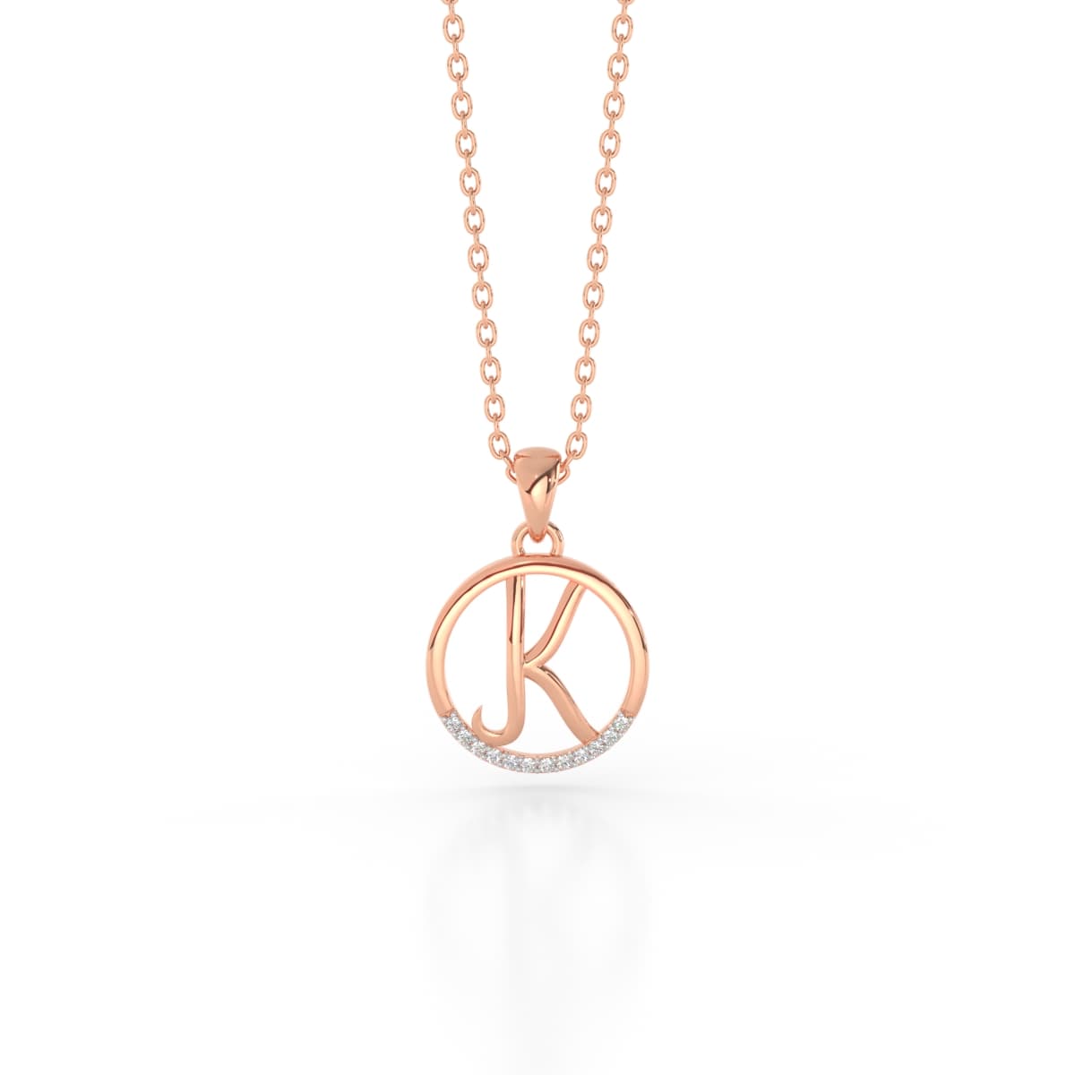The K Alphabet Diamond Pendant