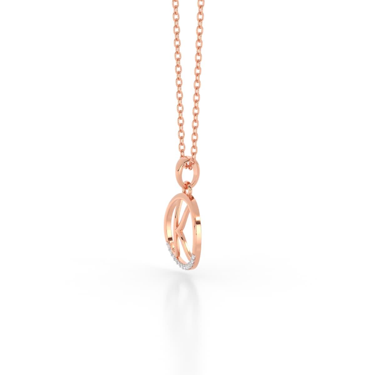 The K Alphabet Diamond Pendant