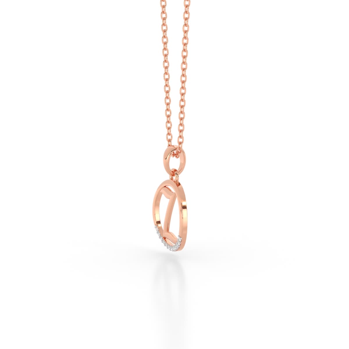 The Initial Z Diamond Pendant