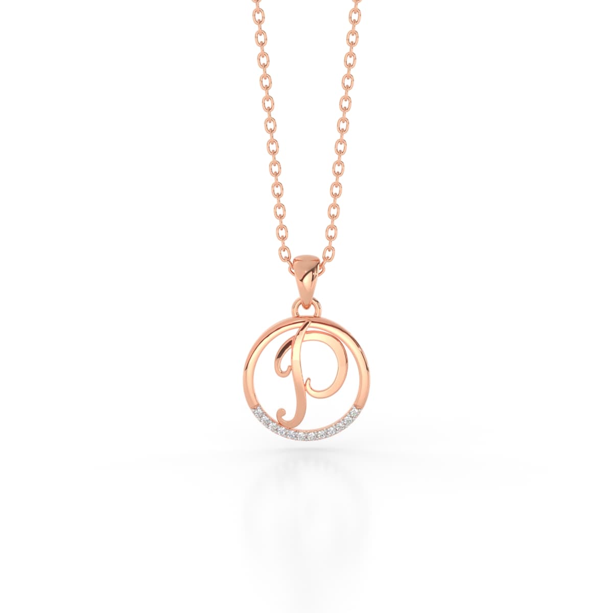 The Alphabet P Diamond Pendant