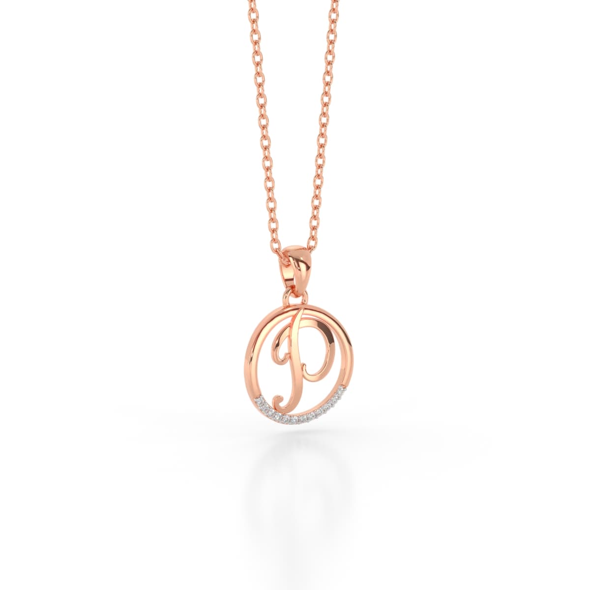 The Alphabet P Diamond Pendant
