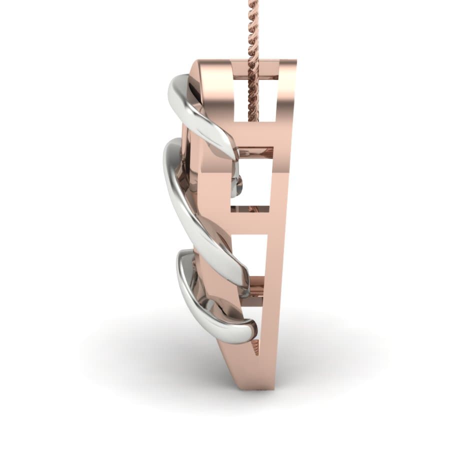 Twirl Heart Diamond Pendant