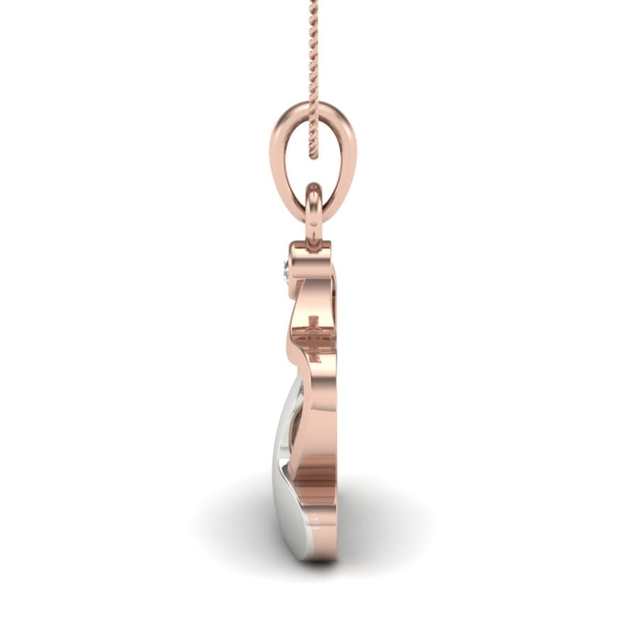 Dual Heart Diamond Pendant