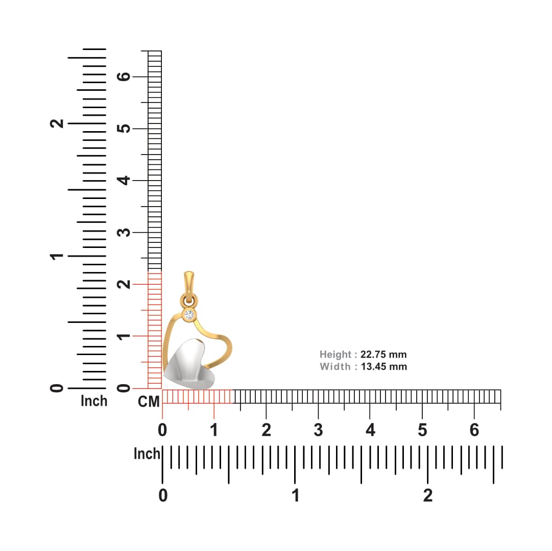 Dual Heart Diamond Pendant