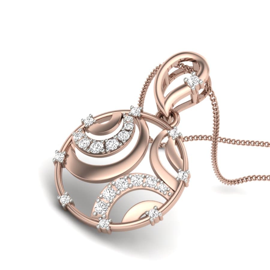Frame Moon Diamond Pendant