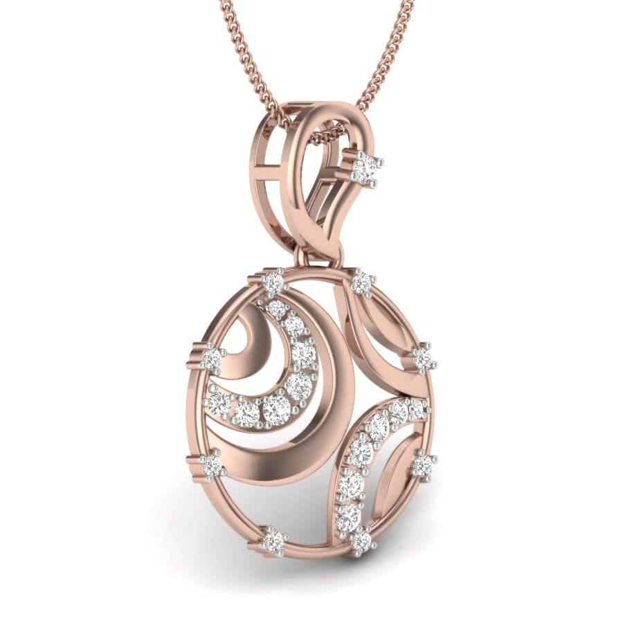 Frame Moon Diamond Pendant