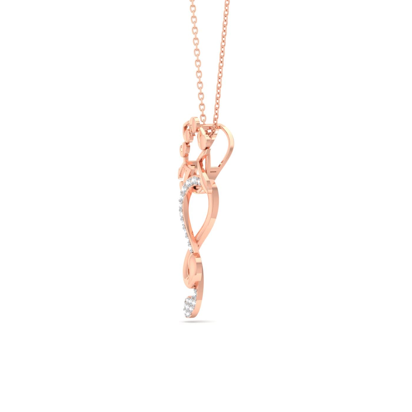 Music Note Diamond Pendant
