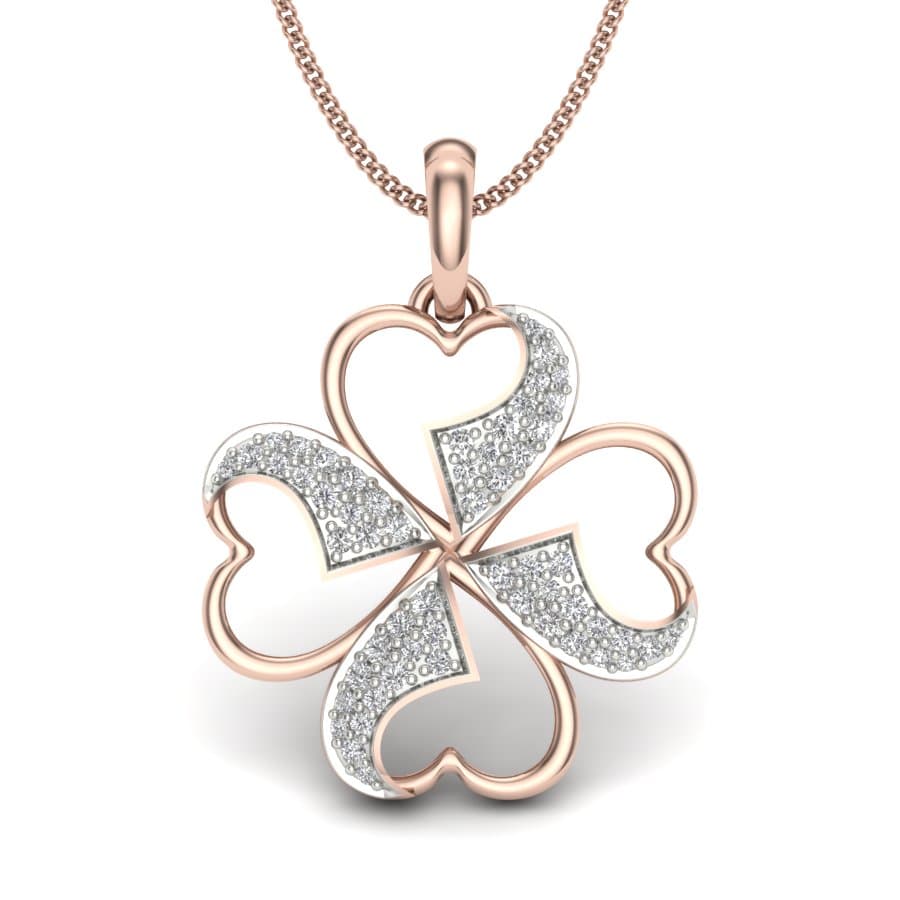 Four Heart Diamond Pendant