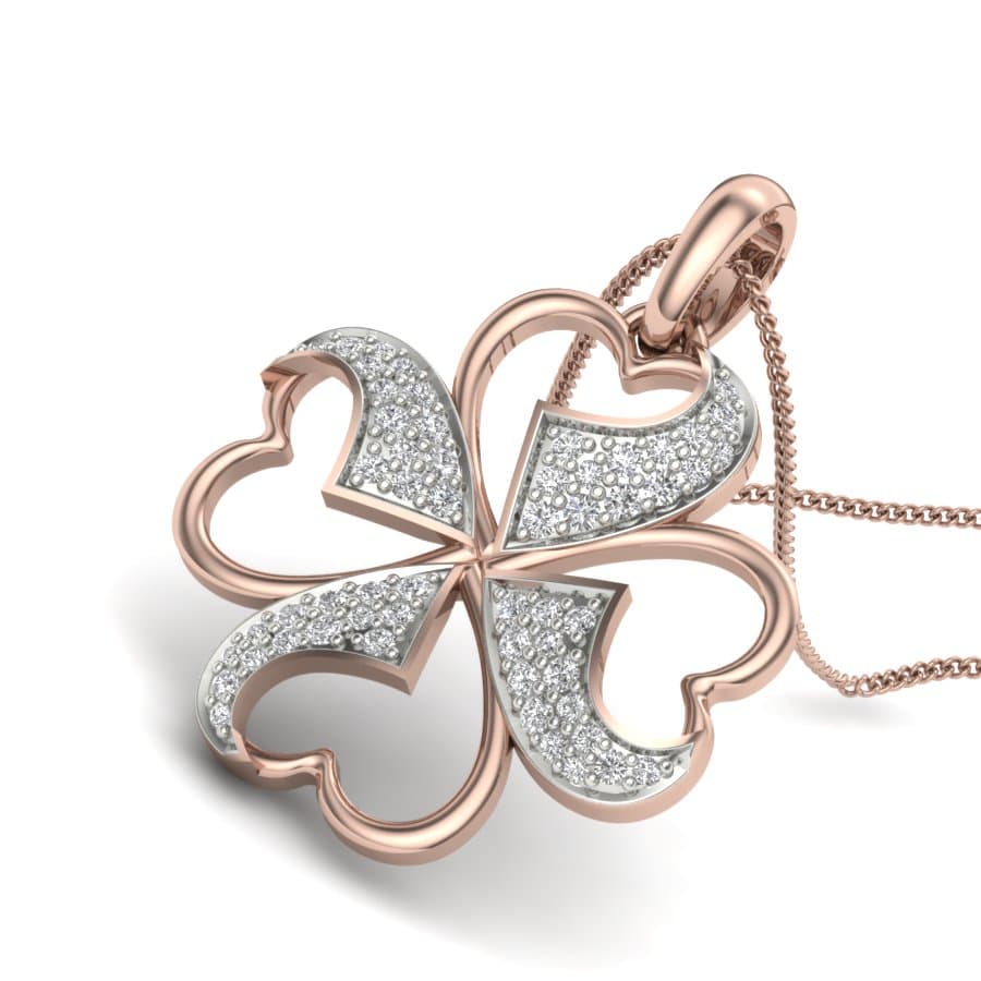Four Heart Diamond Pendant