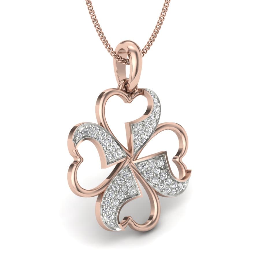 Four Heart Diamond Pendant