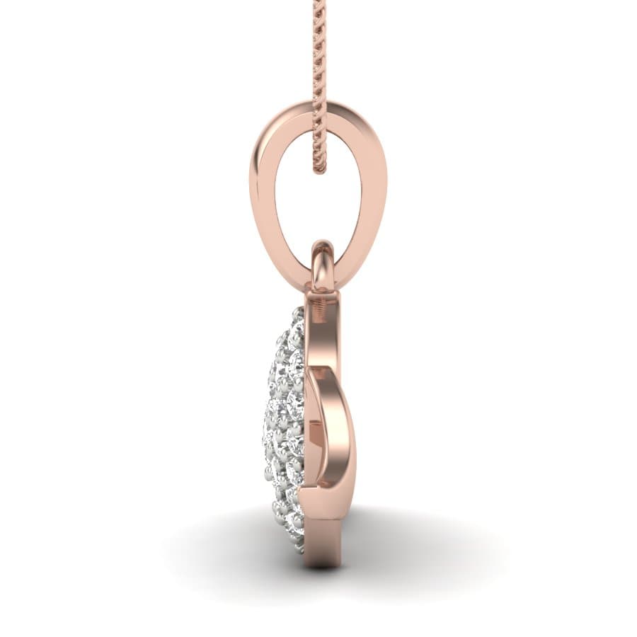 Heart Wings Diamond Pendant