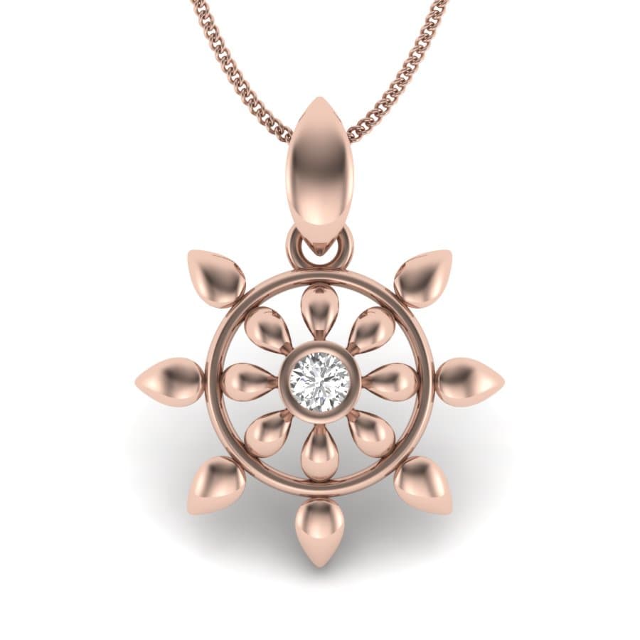 The Captains Wheel Diamond Pendant