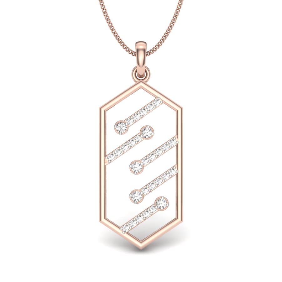 Eros Zigzag Tier Diamond Pendant