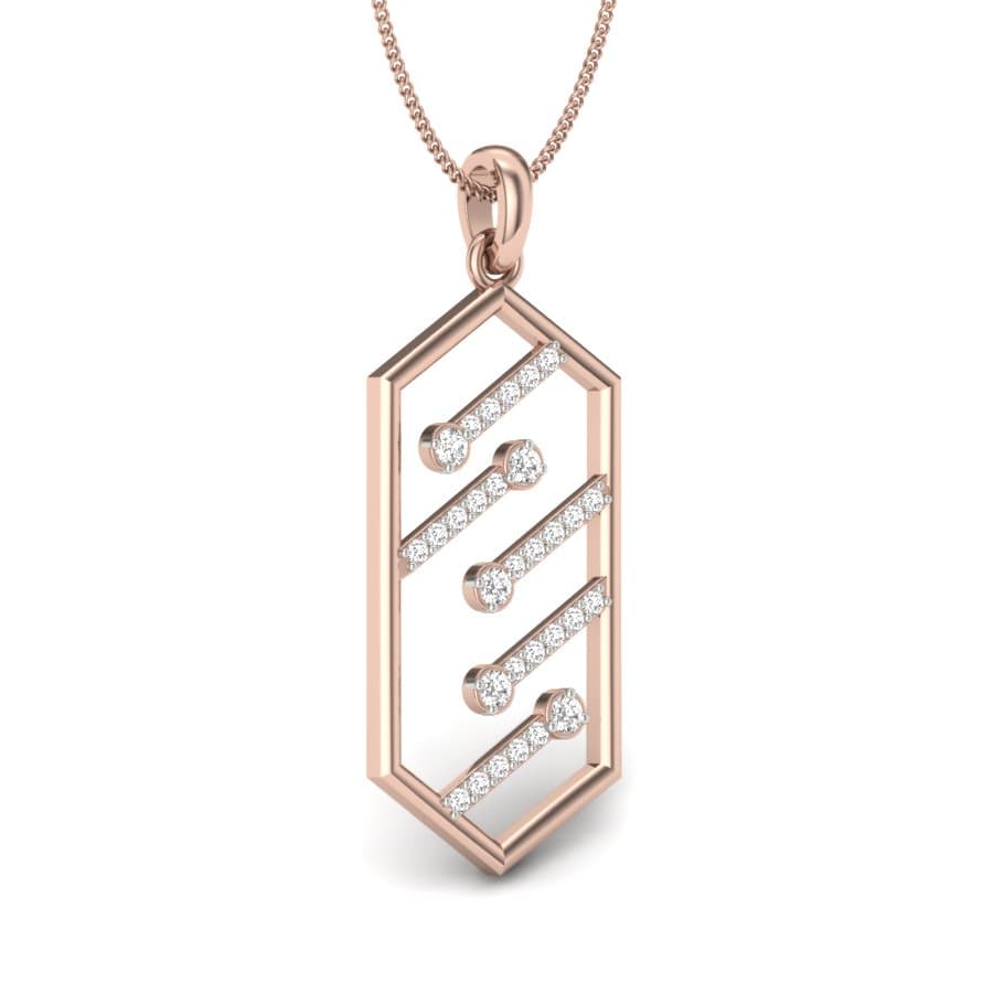 Eros Zigzag Tier Diamond Pendant