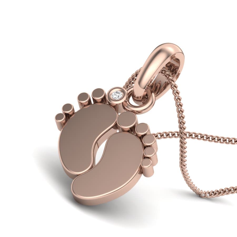 The Kids Footstep Diamond Pendant