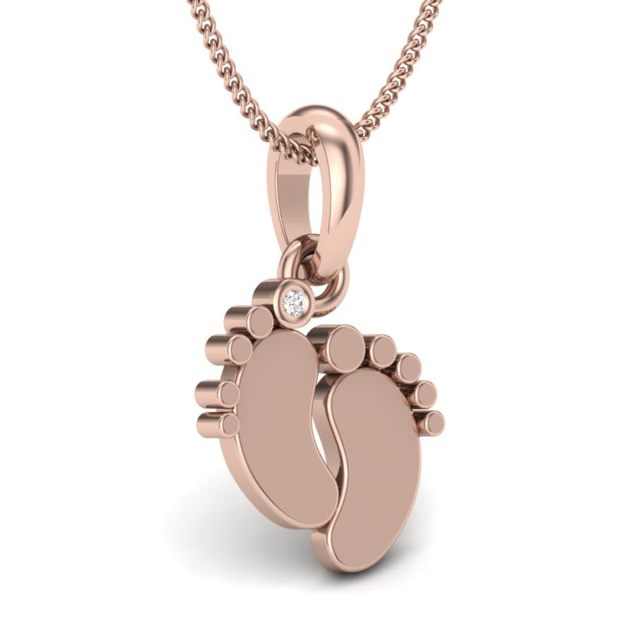 The Kids Footstep Diamond Pendant