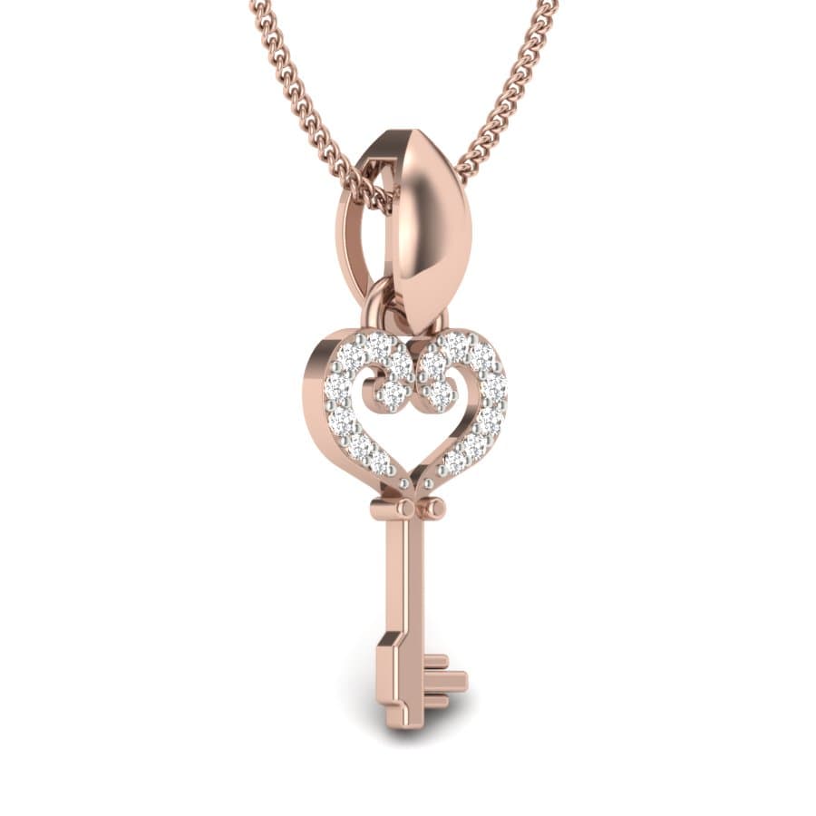 The Key Heart Diamond Pendant